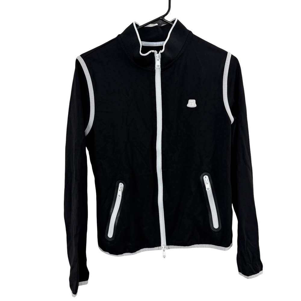 Tilley Jacket Womens Medium Black Tilley Loves Golf Full Zip Mock Neck Active